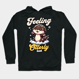 Feeling Otterly Cool - Baby Otter Playing in Snow Hoodie